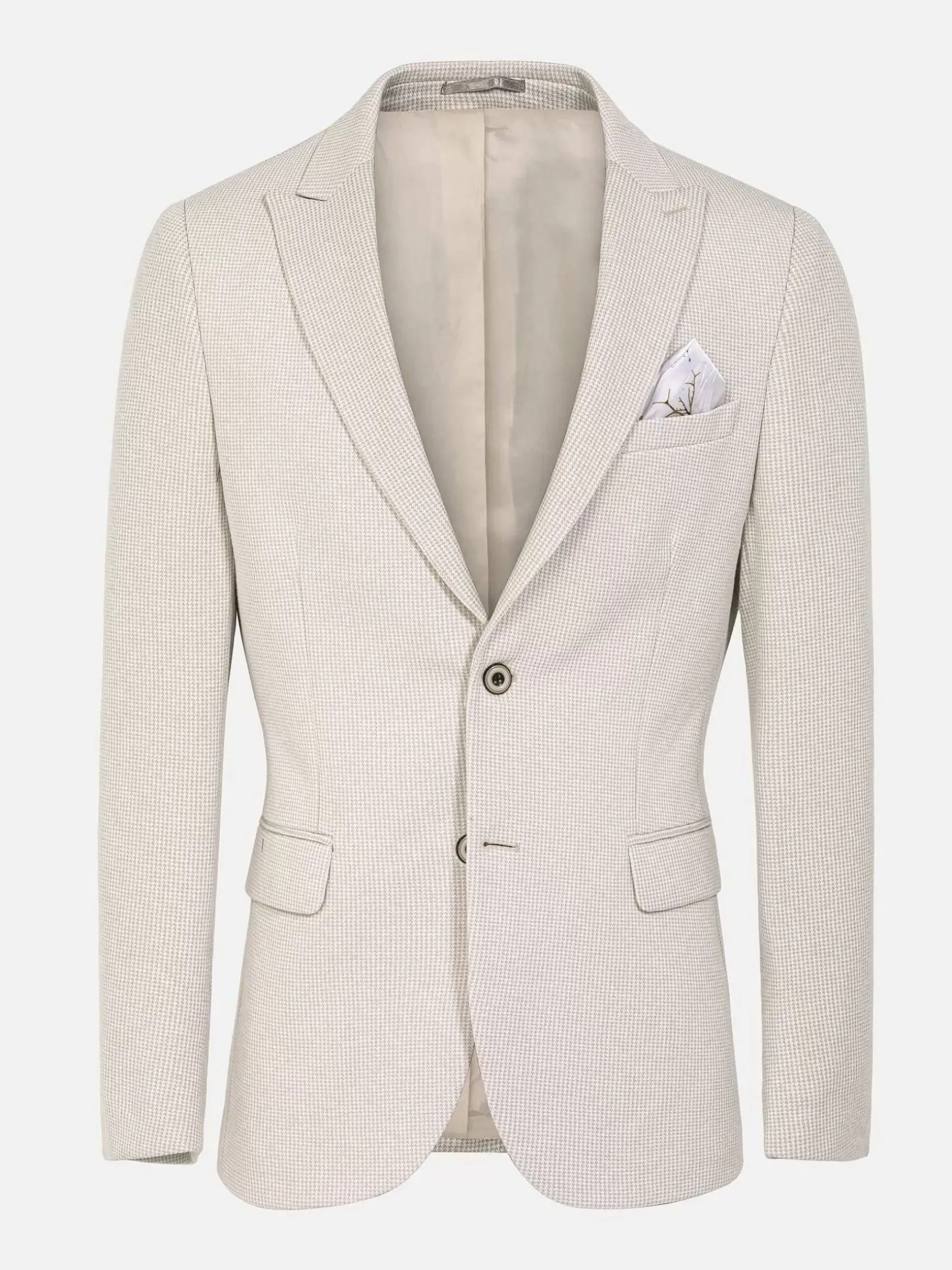 Sur Mer Slim Fit Single Breasted Beige Colbert