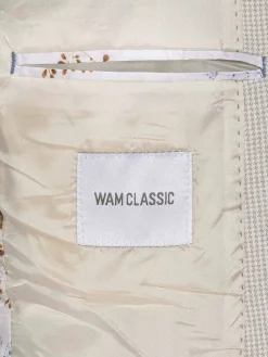 Sur Mer Slim Fit Single Breasted Beige Colbert