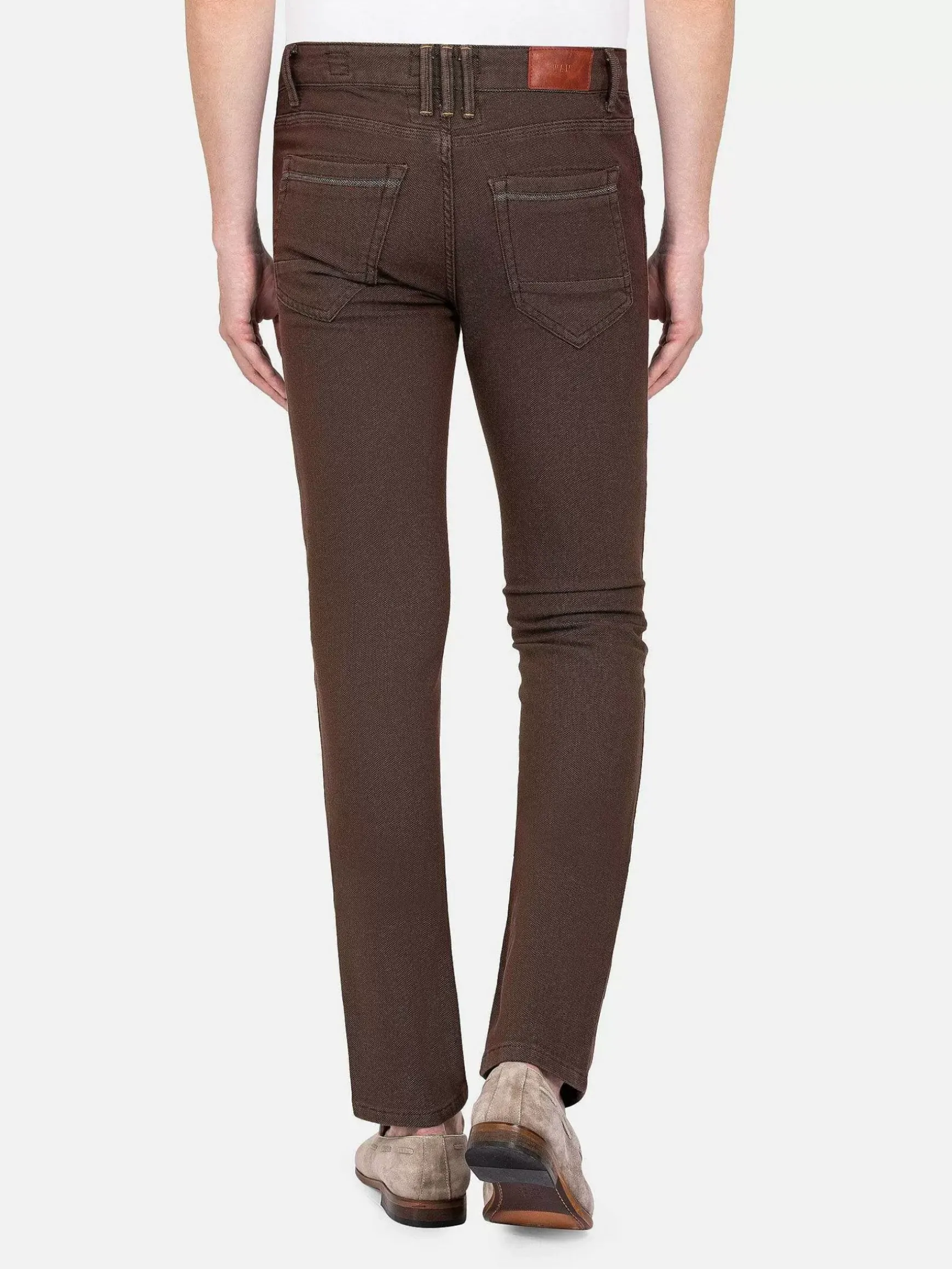 Swindon Stretch Slim Fit Brown Jeans