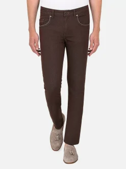 Swindon Stretch Slim Fit Brown Jeans