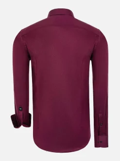 Tempesta Plain Cotton Purple Overhemd Lange Mouw