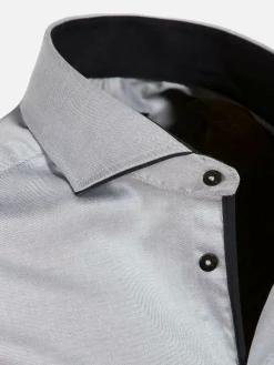 Terrassa Solid Grey Overhemd Lange Mouw