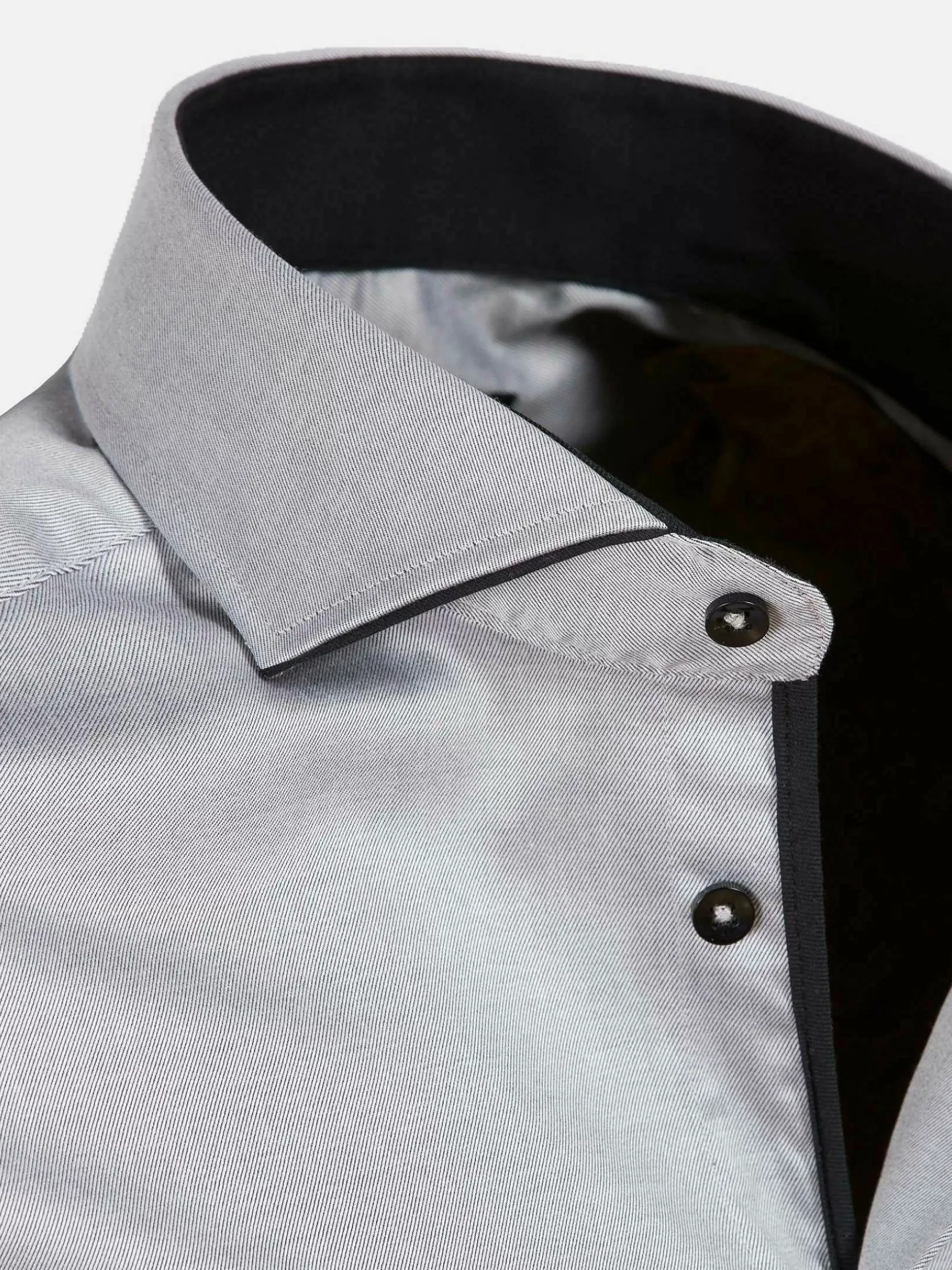 Terrassa Solid Grey Overhemd Lange Mouw