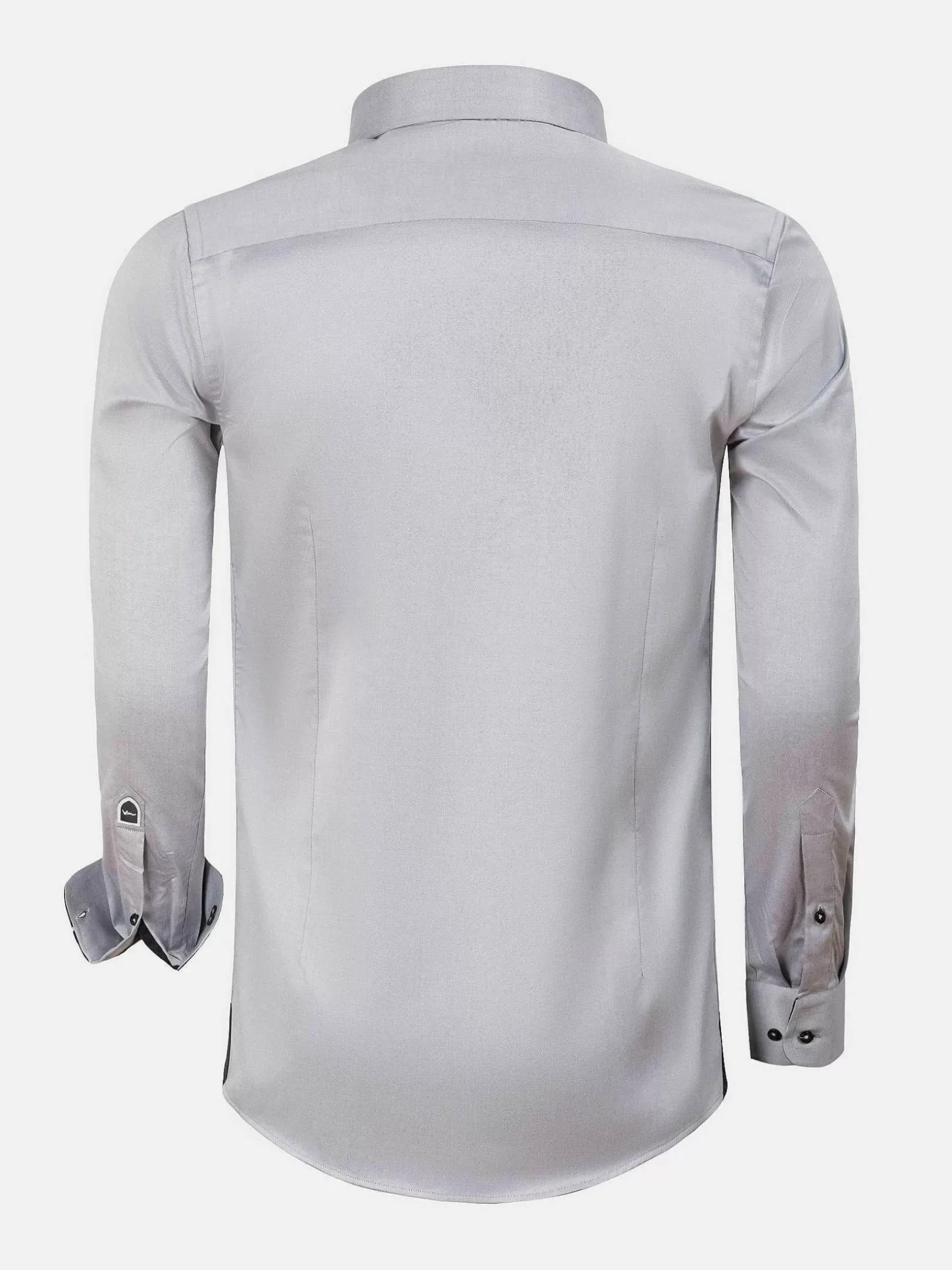 Terrassa Solid Grey Overhemd Lange Mouw