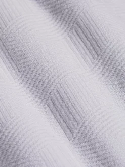 Textured Design Wahar V-Neck White T-Shirt