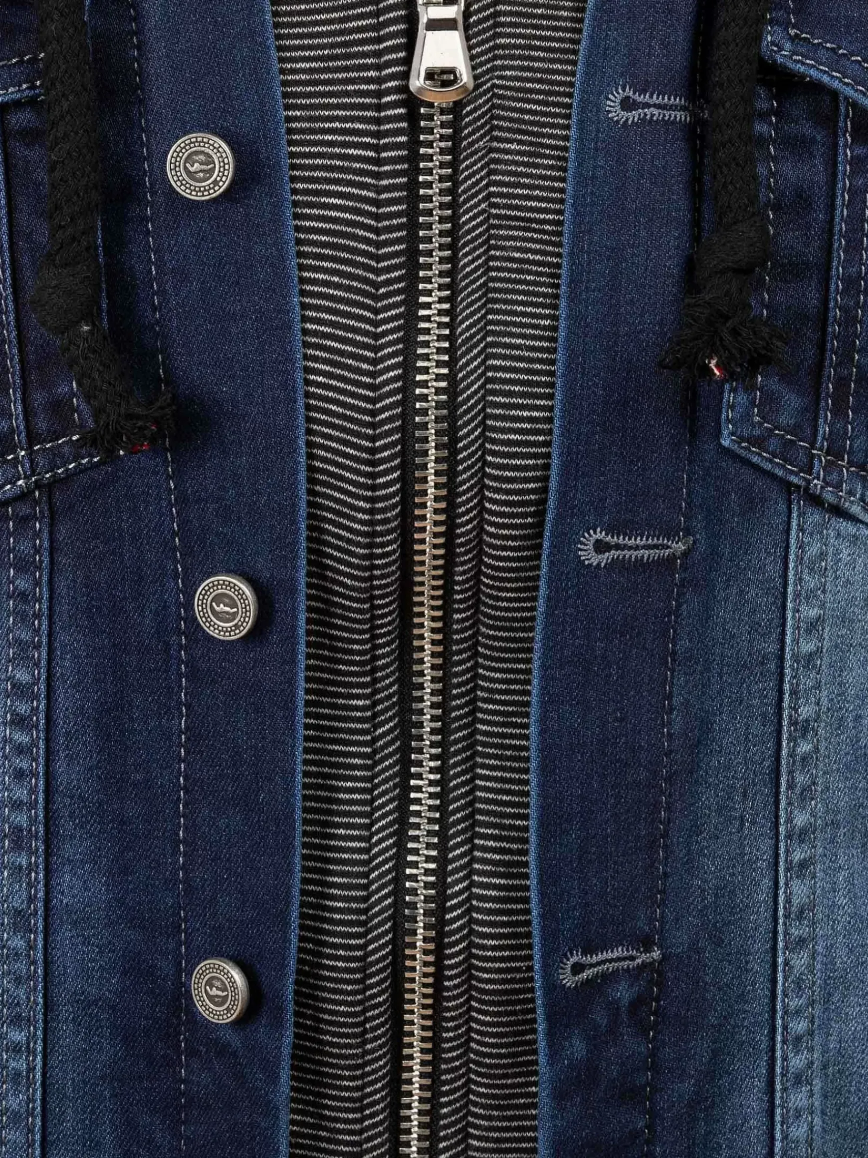 Thun Slim Fit Hoodie Navy Black Vesten