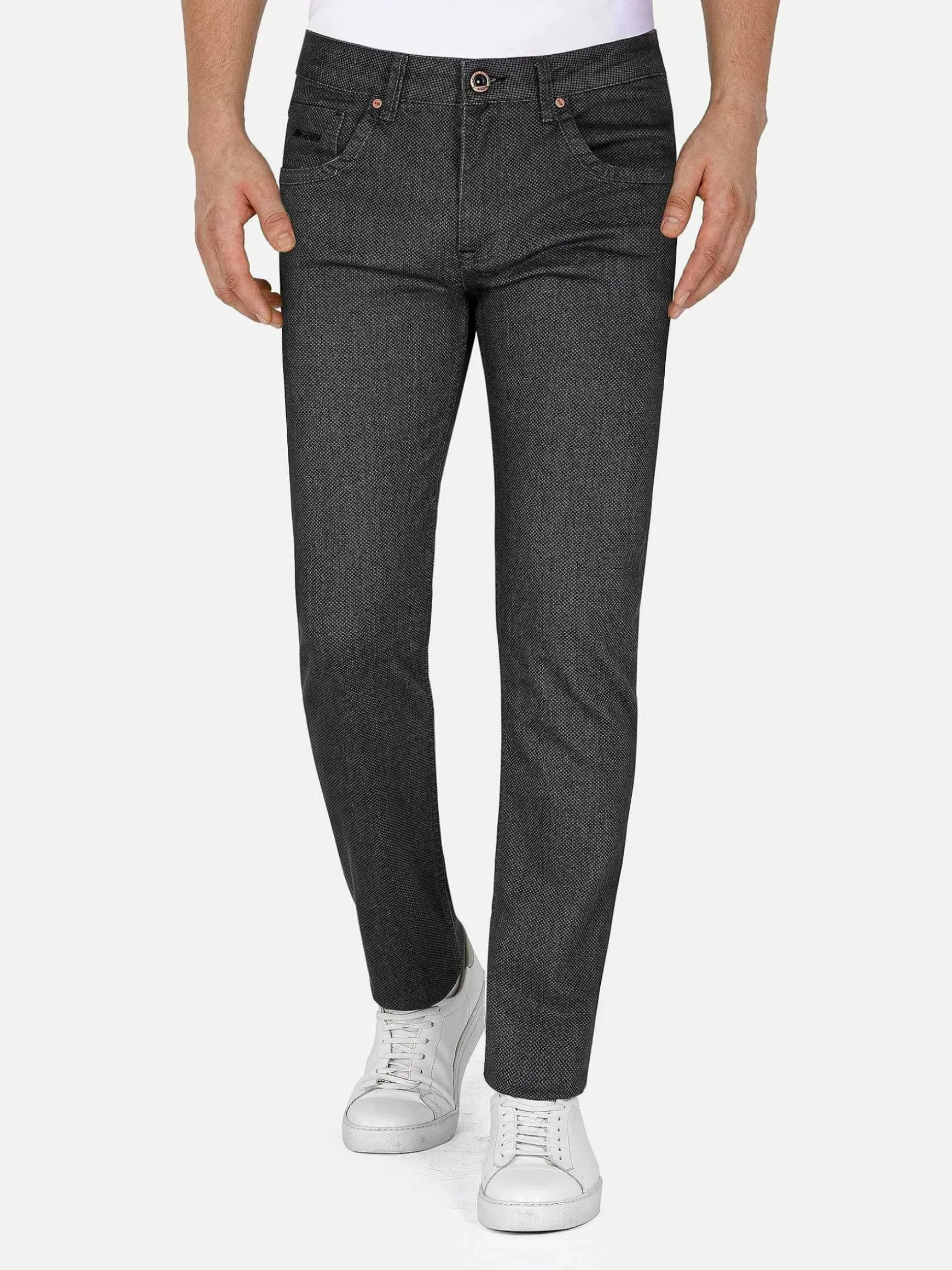 Twilight Mini Check Slim Fit Anthracite Jeans