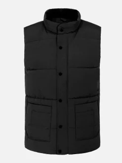 Velvet Crew Neck Black Bodywarmer