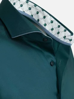 Vercelli Solid Petrol Overhemd Longe Mouw