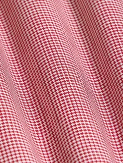 Vermilion Checkered Red Overhemd Lange Mouw