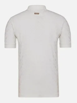 Vista Zipper White Polo