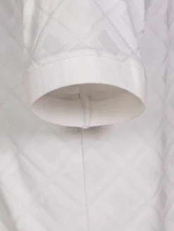 Vista Zipper White Polo