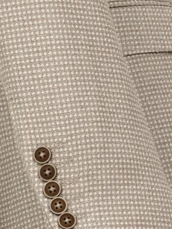 Vivia Single Breasted Check Dark Beige Colbert