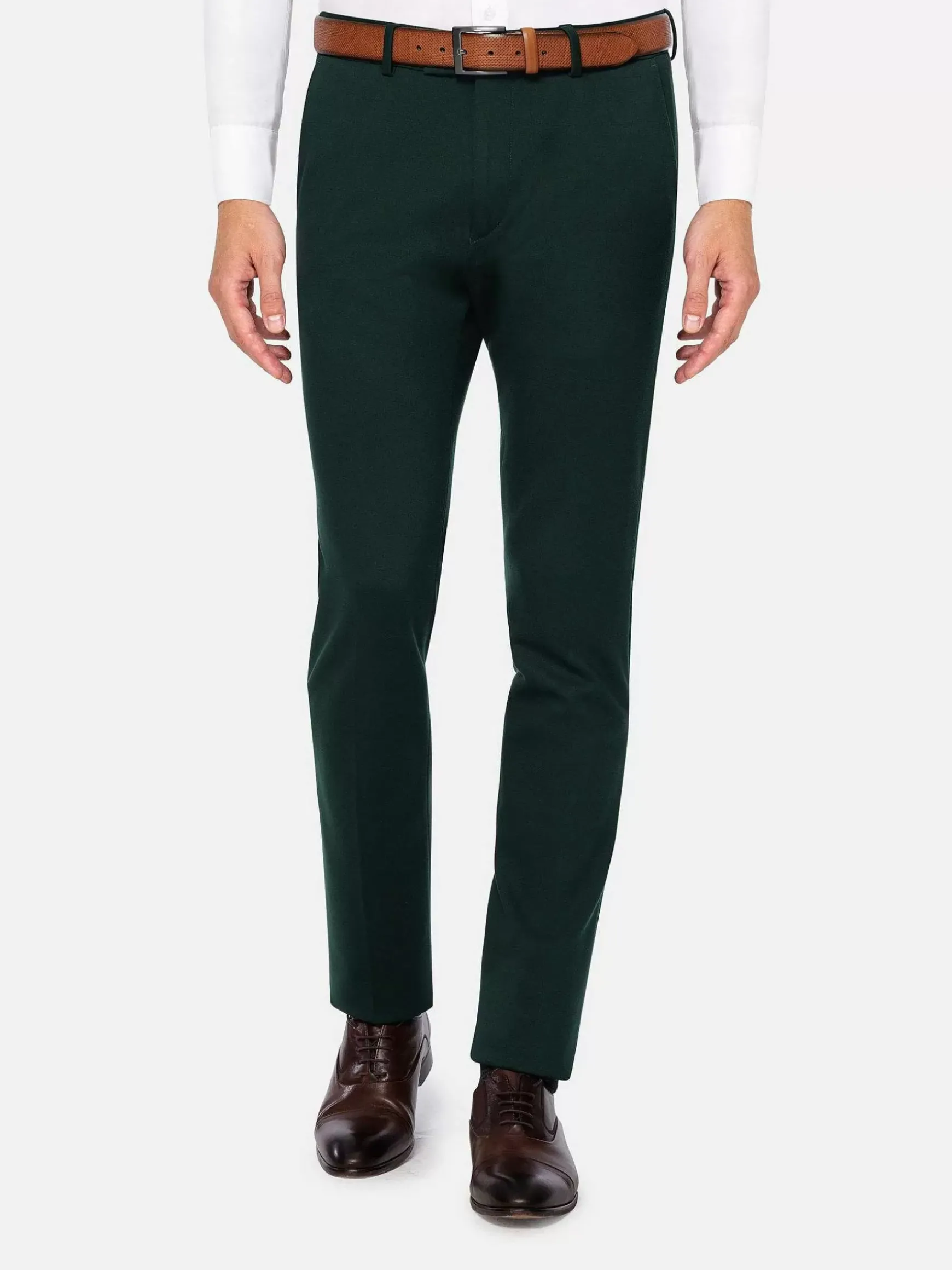 Wayne Glen Check Slim Fit Green Suit Pantalon